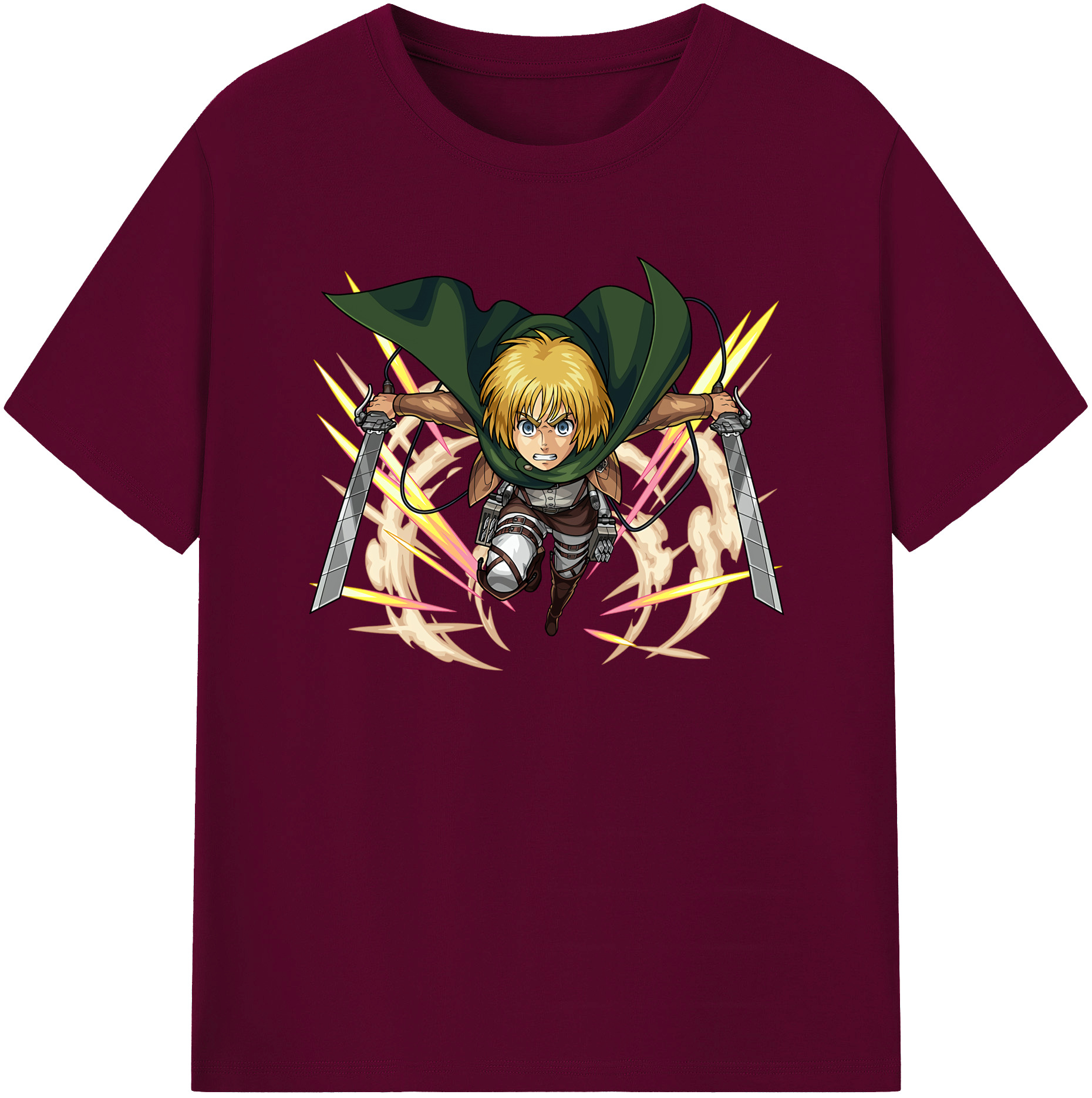 （画像用） 進撃の巨人 アルミン·アルレルト Attack on Titan Armin Arlert レディースカジュアルプリントTシャツ（綿100％）